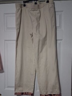 Goodfellow & Co Cream Chinos W/ Fringe Trim.- Straight Leg Casual Pants. Sz X